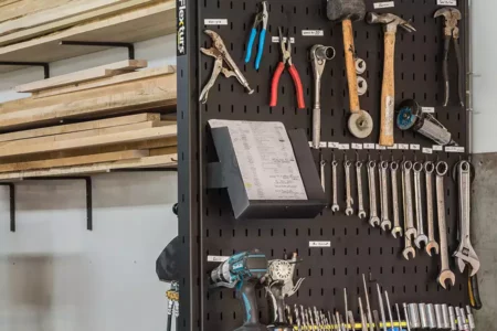 Flextur Mobile Toolboard with Tools Arranged Neatly