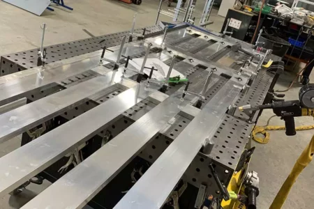 Setup Being Done on Flextur Welding Table