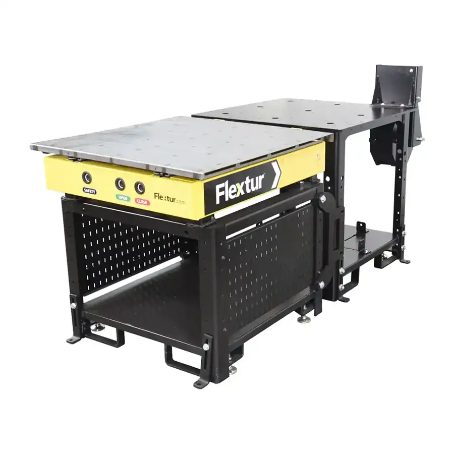 Flextur 36" x 36" Cobot Quick-Change Table with Docking Station.