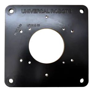 UR Cobot Mounting Plate – Precision-engineered mounting solution designed for securely integrating Universal Robots (UR) cobots into industrial workstations.
