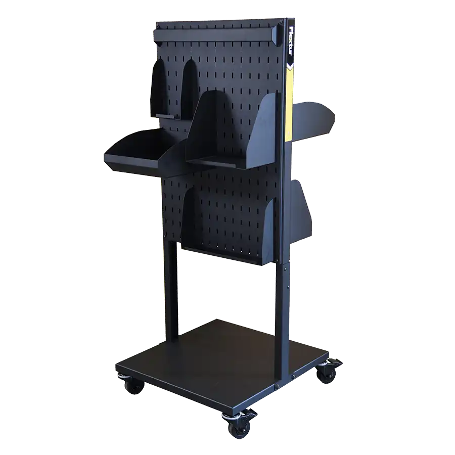 Flextur Mobile PPE Station – Portable and organized storage solution designed for easy access to personal protective equipment in industrial and workplace settings.