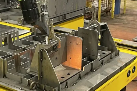 Custom welding fixtures by Flextur designed to enhance manufacturing efficiency and precision in industrial workflows.